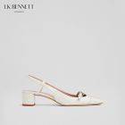 【一口价】2022夏季新款GRACIE白色敞口单鞋真皮高跟粗跟气质法式凉鞋夏季女款