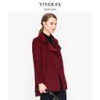 YINER音儿美地GoodLand/复古纯色直筒西装领羊毛大衣外套85880087