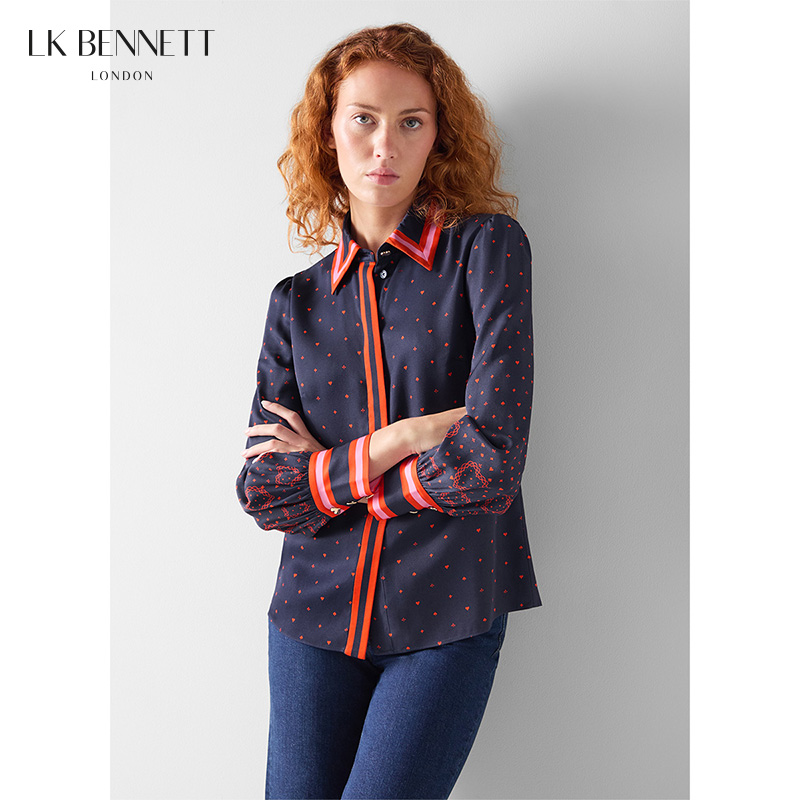 2026早春新款衬衫TW HONEY深蓝上衣