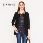YINER音儿秋款/百搭七分袖薄款真丝短外套女86310030