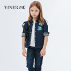 YINER音儿 夏季 时尚亮片花型拼接牛仔小外套8137130020