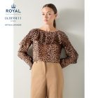 LK BENNETT｜2025年秋新经典荷叶边暗纹波点豹纹上衣LKBTIA34015