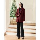 Lumsonare琅颂2025冬季复古100%羊毛双面呢西装大衣 9CY5580180