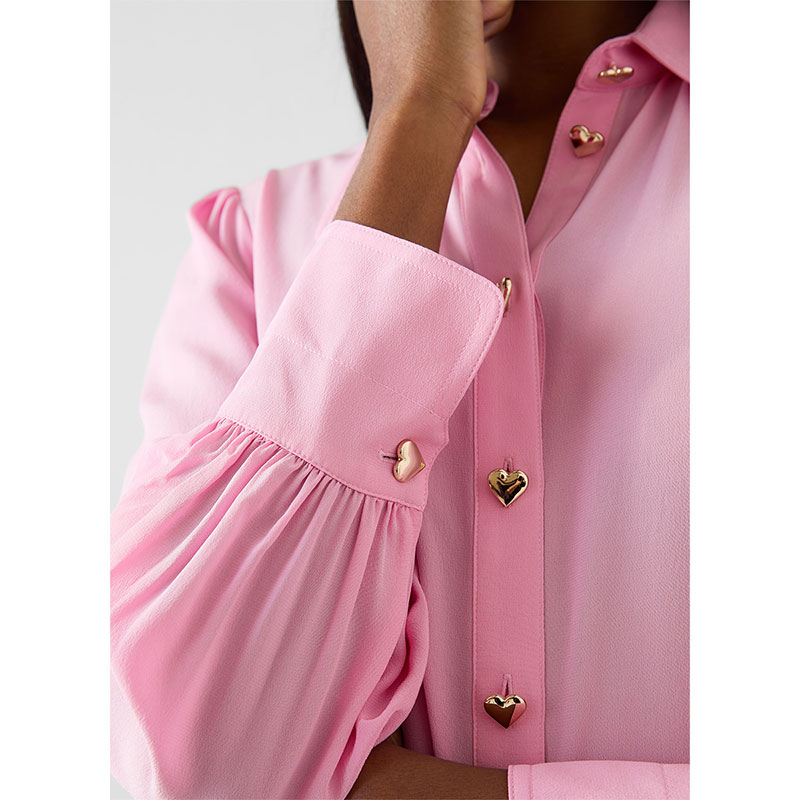 2026早春新款桑蚕丝衬衫TW SONYA粉色上衣