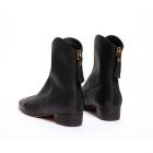 Lumsonare琅颂2025冬季法式头层羊皮方头粗跟短靴 9CY5592040