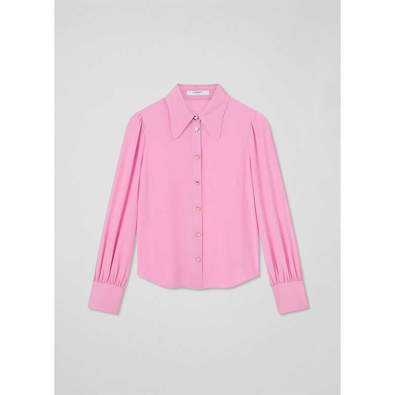 2026早春新款桑蚕丝衬衫TW SONYA粉色上衣