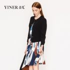 YINER音儿秋款/黑色收腰时尚百搭短外套女86310020