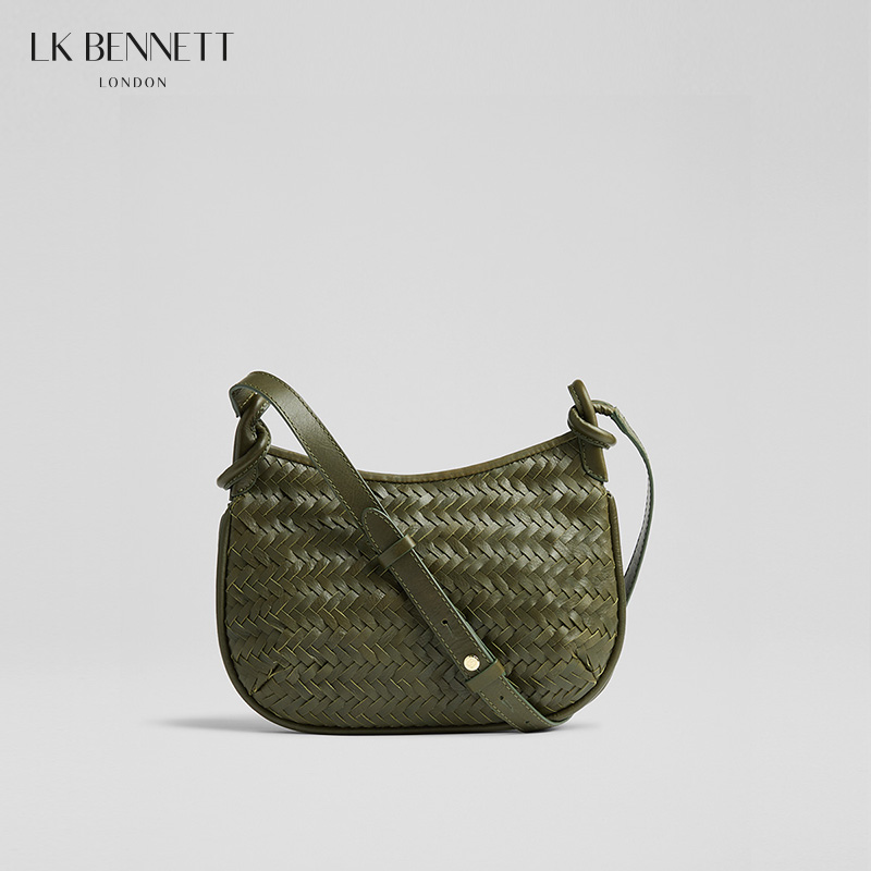 2025秋冬新品编制设计单肩包HARLEY深绿肩包