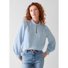 2026早春新款浅蓝色上衣TW SALLY蓝色上衣