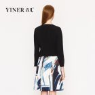 YINER音儿秋款/黑色收腰时尚百搭短外套女86310020
