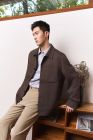 HEARDRO 羊毛远红外抗菌针织翻领棉夹克 8334322010