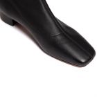 Lumsonare琅颂2025冬季法式头层羊皮方头粗跟短靴 9CY5592040