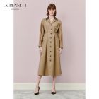 LK BENNETT|2025年新款拼接翻领单排扣工装外套长款风衣LKBTIA63202