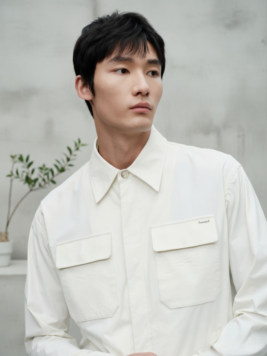 HEARDRO男士翻领工装衬衫夹克 8354122020