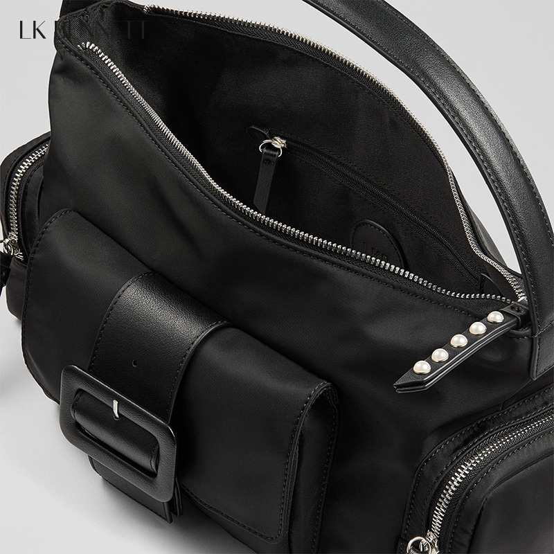 2025秋冬新款LKB ZIG黑色肩包