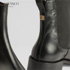 2025秋冬新款西班牙进口牛皮黑色短靴