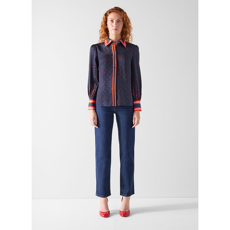 2026早春新款衬衫TW HONEY深蓝上衣