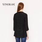 YINER音儿秋款/百搭七分袖薄款真丝短外套女86310030