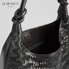 2025秋冬新款进口牛皮编制设计手提托特大容量包SEREN黑色手提包