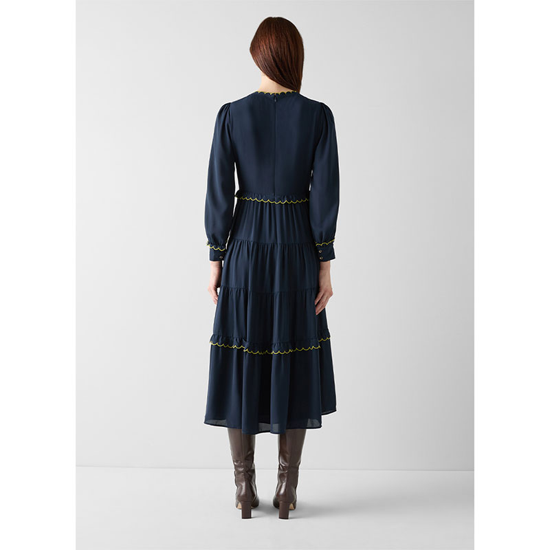 2026年早春新款DR CARLY深蓝连衣裙