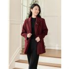 Lumsonare琅颂2025冬季复古100%羊毛双面呢西装大衣 9CY5580180