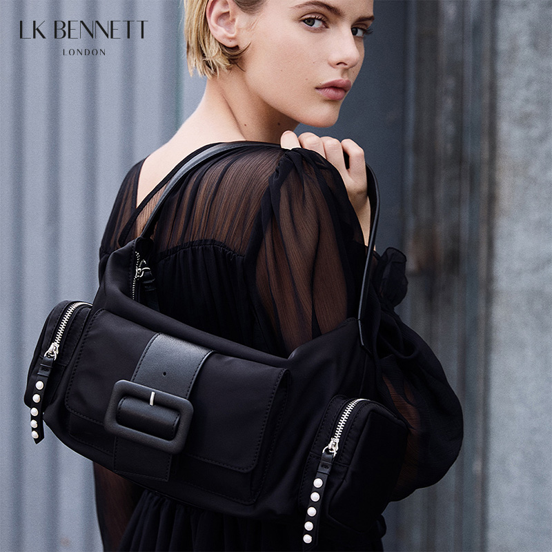 2025秋冬新款LKB ZIG黑色肩包