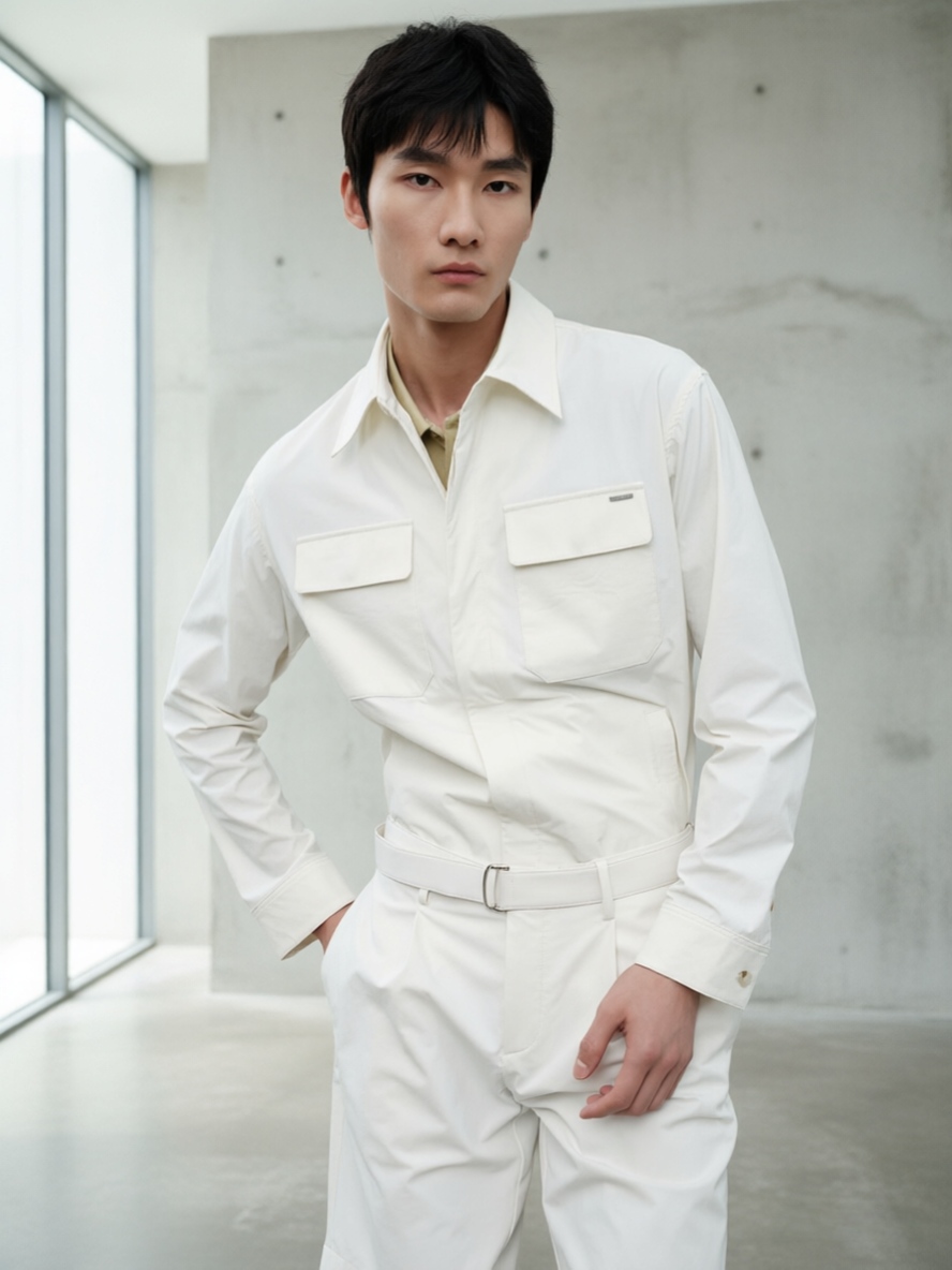 HEARDRO男士翻领工装衬衫夹克 8354122020