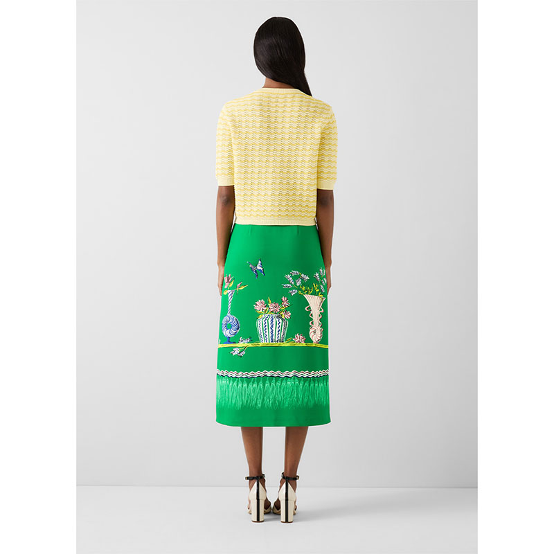 2026年早春新款蓝铃花印花半裙SK GAIA绿色半裙