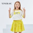 YINER音儿 童装夏季 时尚logo印花百搭气质T恤8167270110