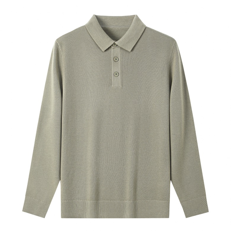 HEARDRO 男士【老钱风】肌理针织HandsFree可机洗POLO羊毛衫 8335322140