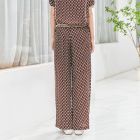Lumsonare琅颂2025夏季轻运动风松紧腰抽绳直筒裤 9CY5220280