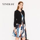 YINER音儿秋款/黑色收腰时尚百搭短外套女86310020