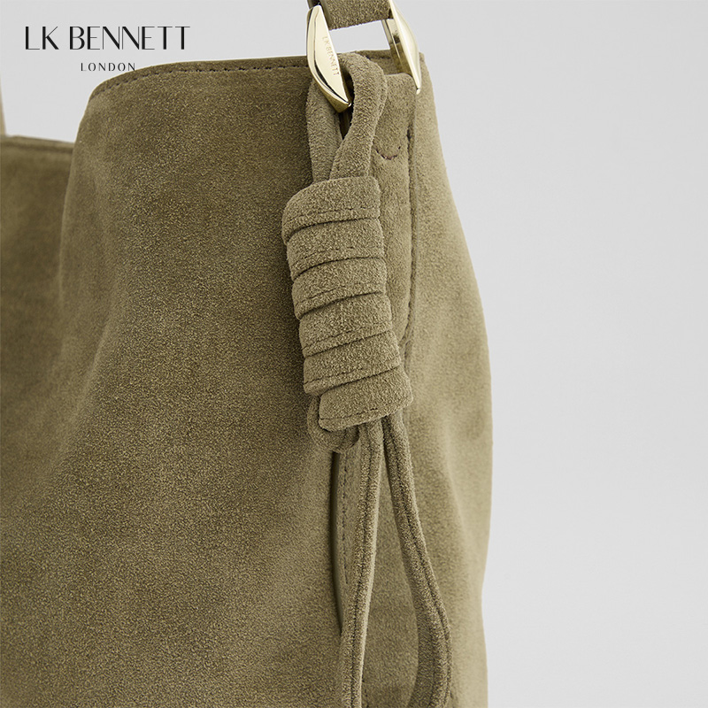 2025秋冬新款赛马会牛皮大容量托特包LOU LOU深绿肩包