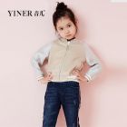 YINER音儿 冬季童装 棒球领图案绣花外套女8137310010
